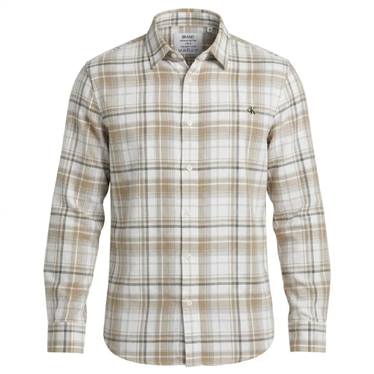 CALVIN KLEIN JEANS Desert Dune Classic Fit Long Sleeve Shirt