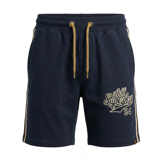 SUPERDRY Twilight Indigo Athletic Fit Vintage Logo Shorts
