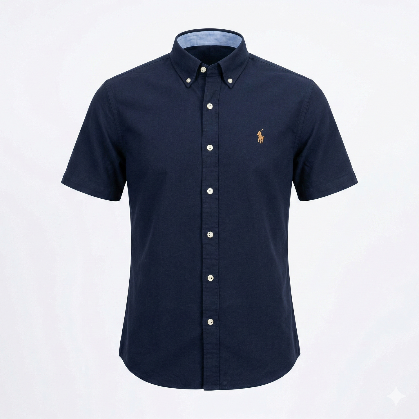 POLO RALPH LAUREN Oceanic Sapphire Relaxed Fit Short Sleeve Linen Shirt