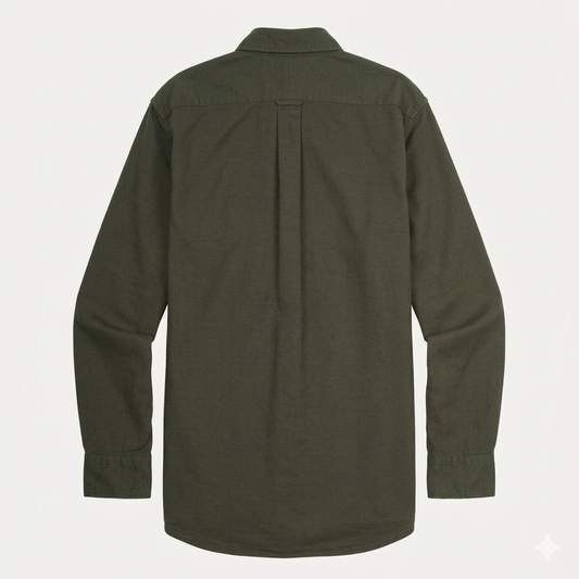 POLO RALPH LAUREN Mystic Olive Classic Fit Long Sleeve Cotton Shirt