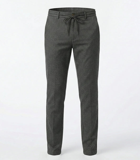 LACOSTE Urban Slate Effortless Fit Linen Trousers