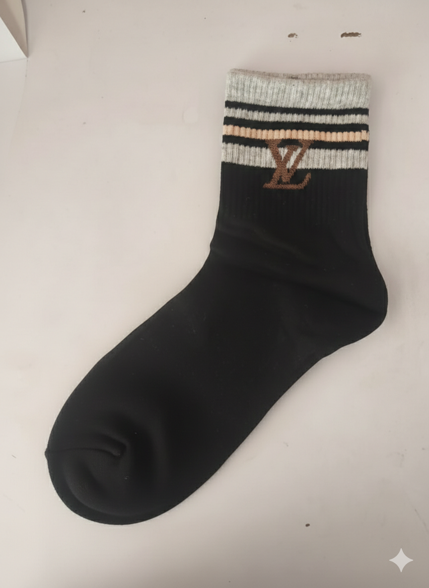 LOUIS VUITTON Jetstream Onyx Premium Ribbed Ankle Socks