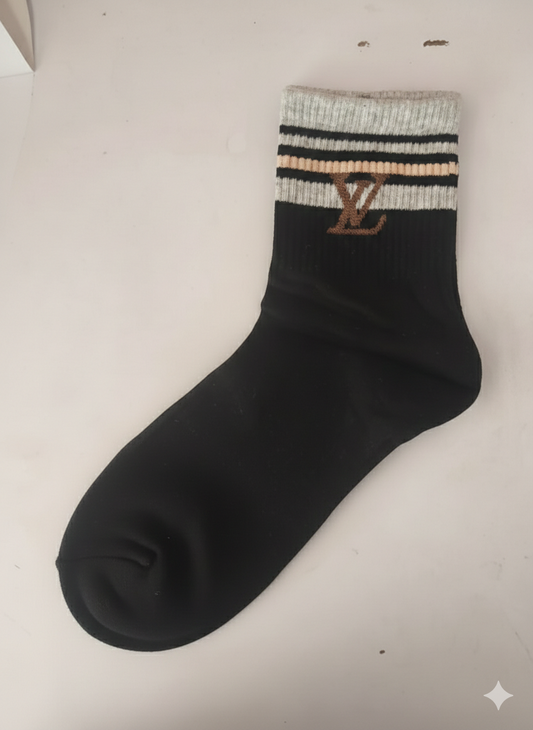LOUIS VUITTON Jetstream Onyx Premium Ribbed Ankle Socks