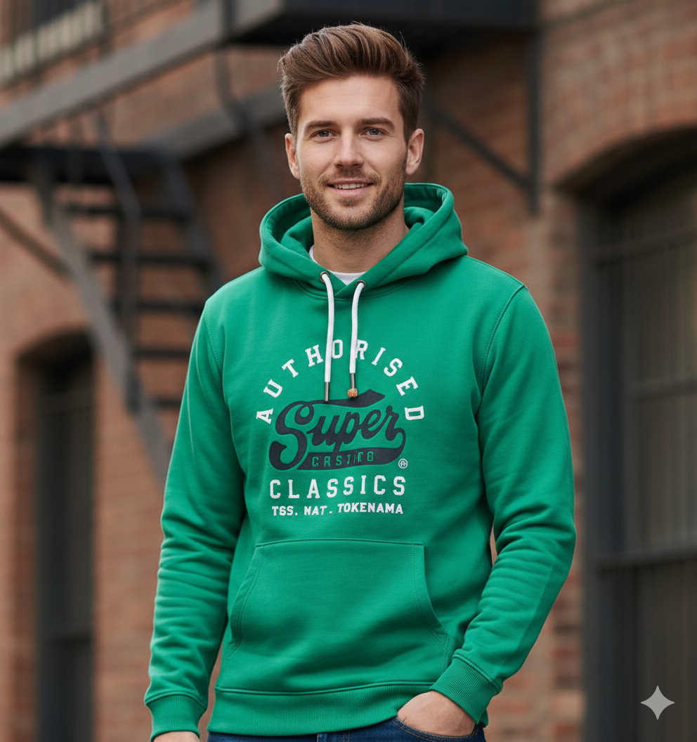 Superdry Classics Authorized Hoodie in Green