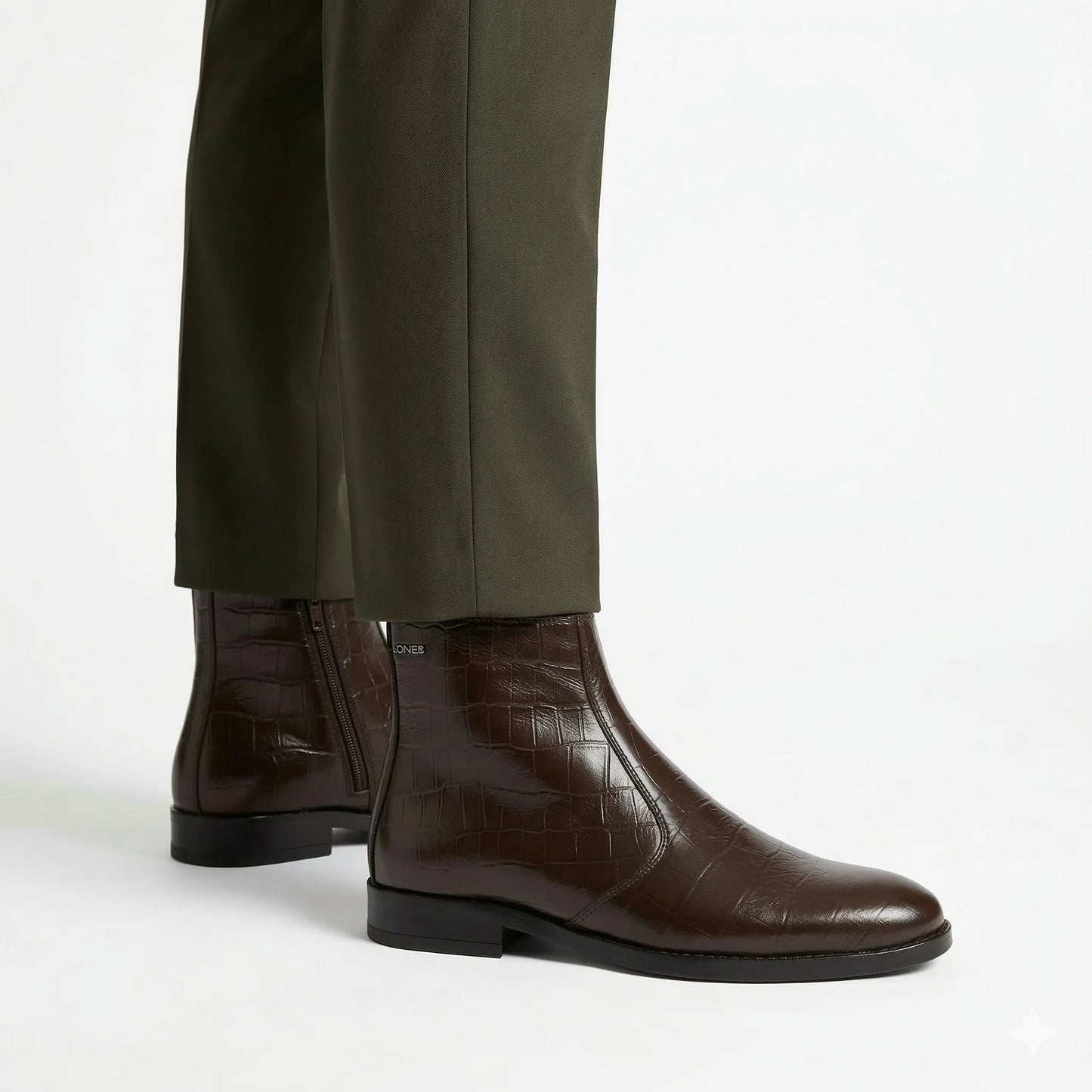 COACH Espresso Luxe Crocodile Chelsea Boots