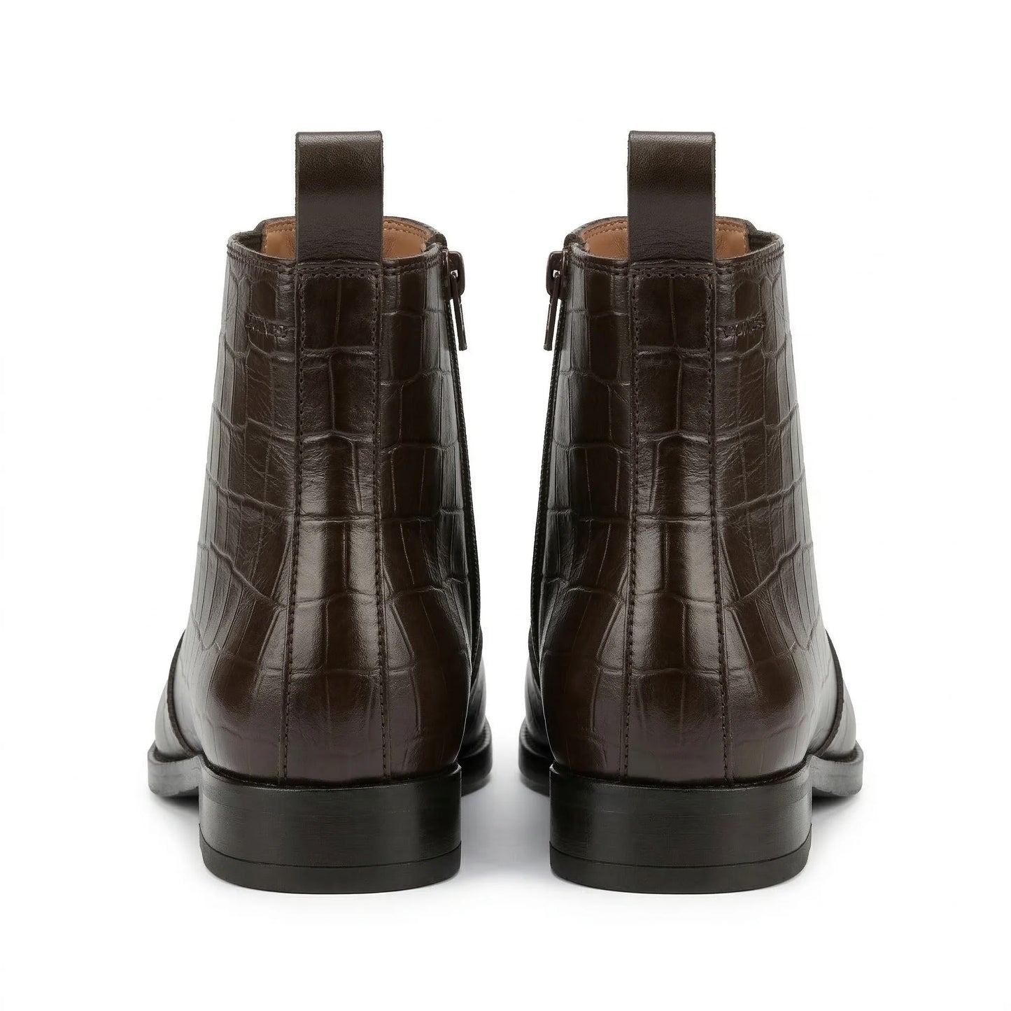 COACH Espresso Luxe Crocodile Chelsea Boots