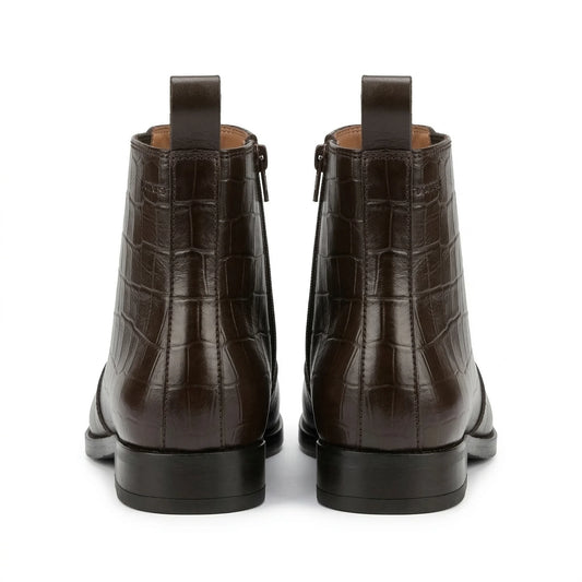 COACH Espresso Luxe Crocodile Chelsea Boots