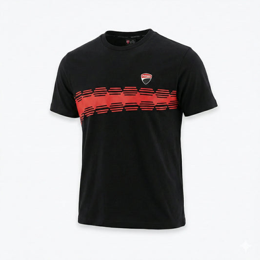 DUCATI Ember Crimson Casual Fit Short Sleeve Graphic Tee