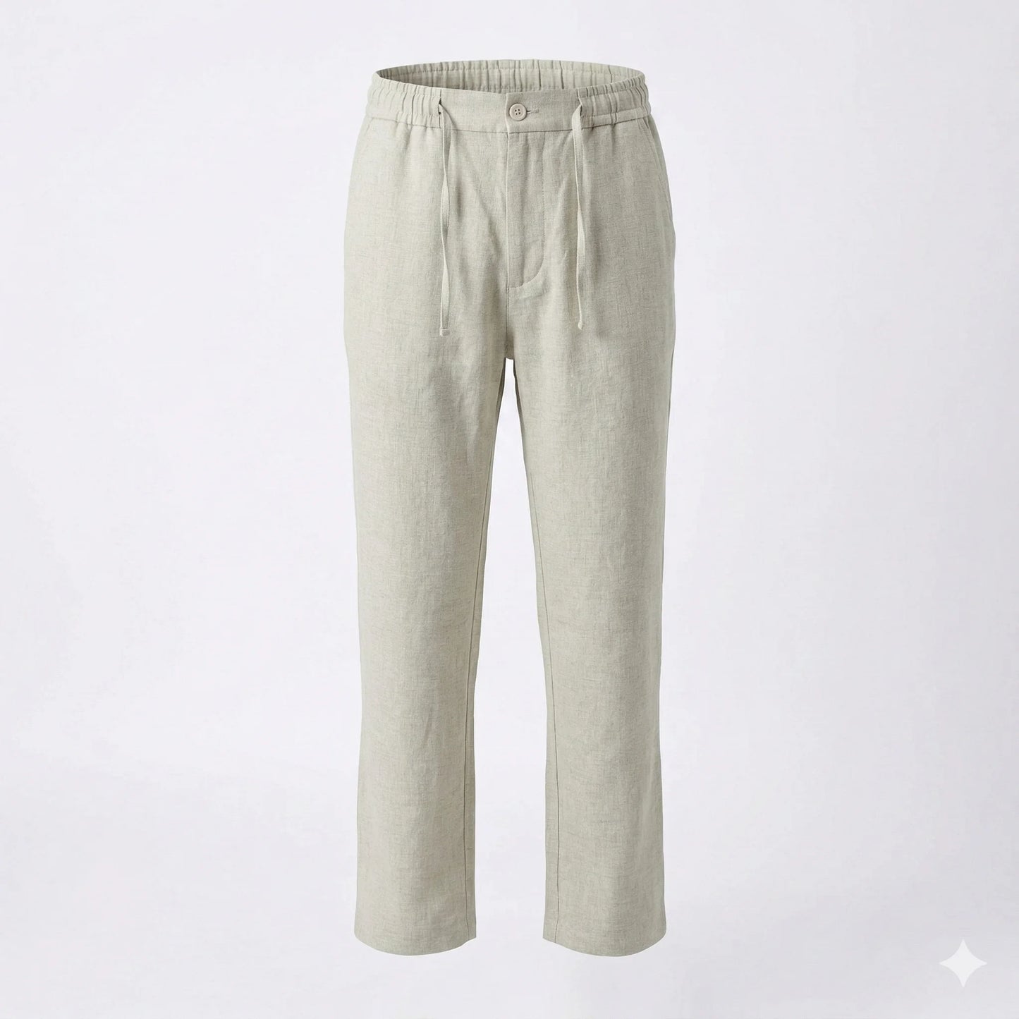 CALVIN KLEIN Whispering Sand Effortless Fit Linen Trousers