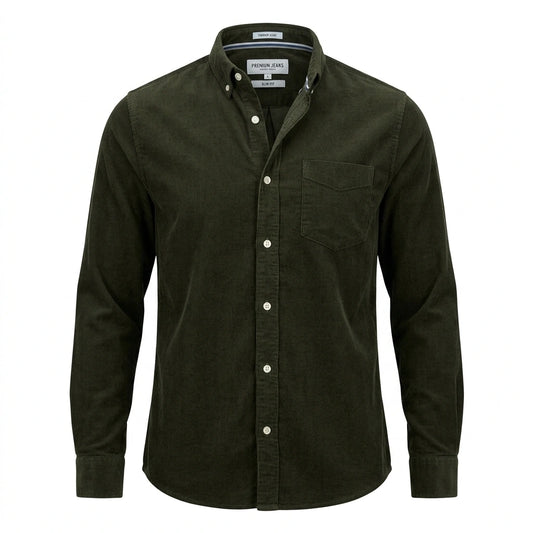 U.S. POLO ASSN. Opulent Sable Umber Tailored Fit Long Sleeve Button-Up Shirt