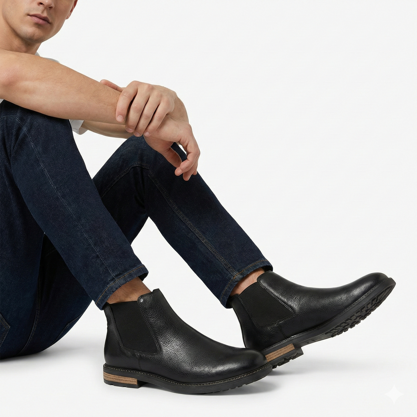 CLARKS Twilight Obsidian Sleek Fit Classic Leather Chelsea Boots