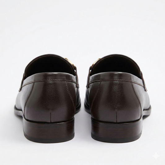 ALDO Twilight Cocoa Luxe Fit Crocodile Leather Loafers with Buckle