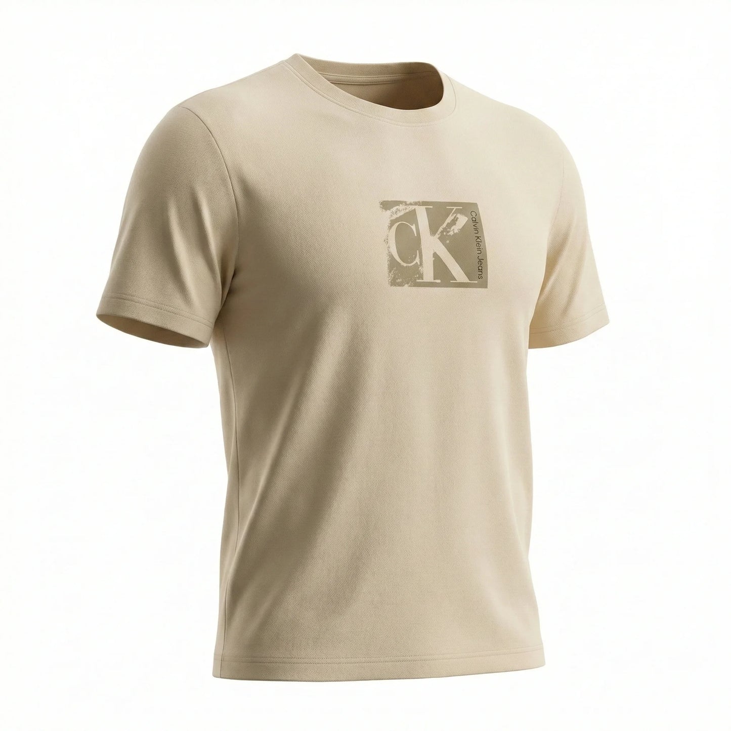 CALVIN KLEIN Dune Beige Effortless Fit Short Sleeve Graphic T-Shirt