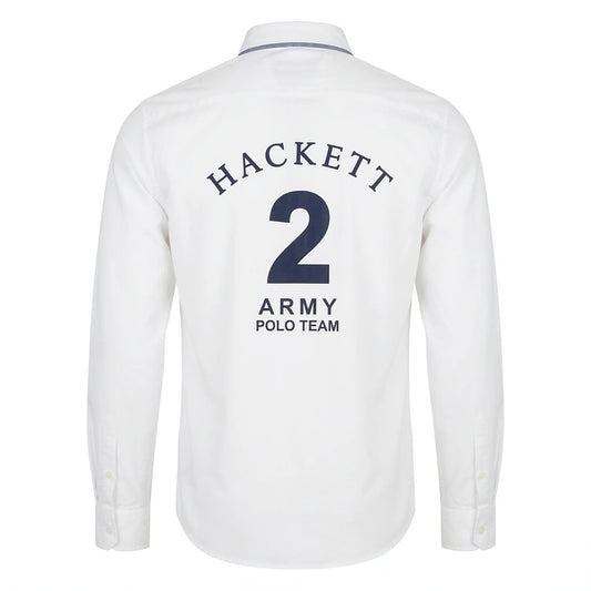 HACKETT Moonbeam Pearl Tailored Fit Long Sleeve Satin Lycra Party Shirt