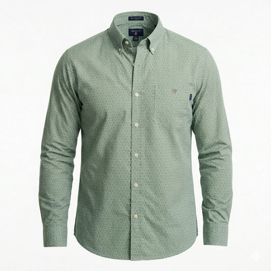 GANT Serene Fern Classic Fit Long Sleeve Printed Oxford Shirt