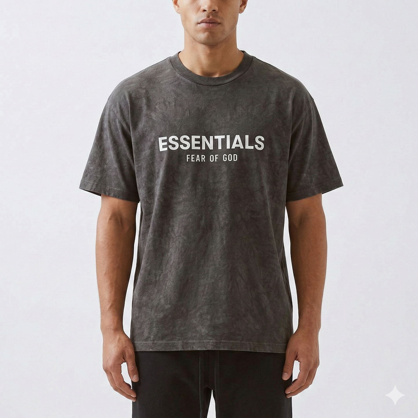 ESSENTIALS FEAR OF GOD Ethereal Ash Drop Shoulder Short Sleeve Tee