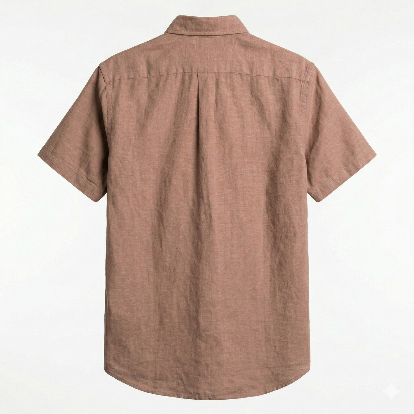 POLO RALPH LAUREN Serene Peach Tailored Fit Short Sleeve Linen-Blend Shirt