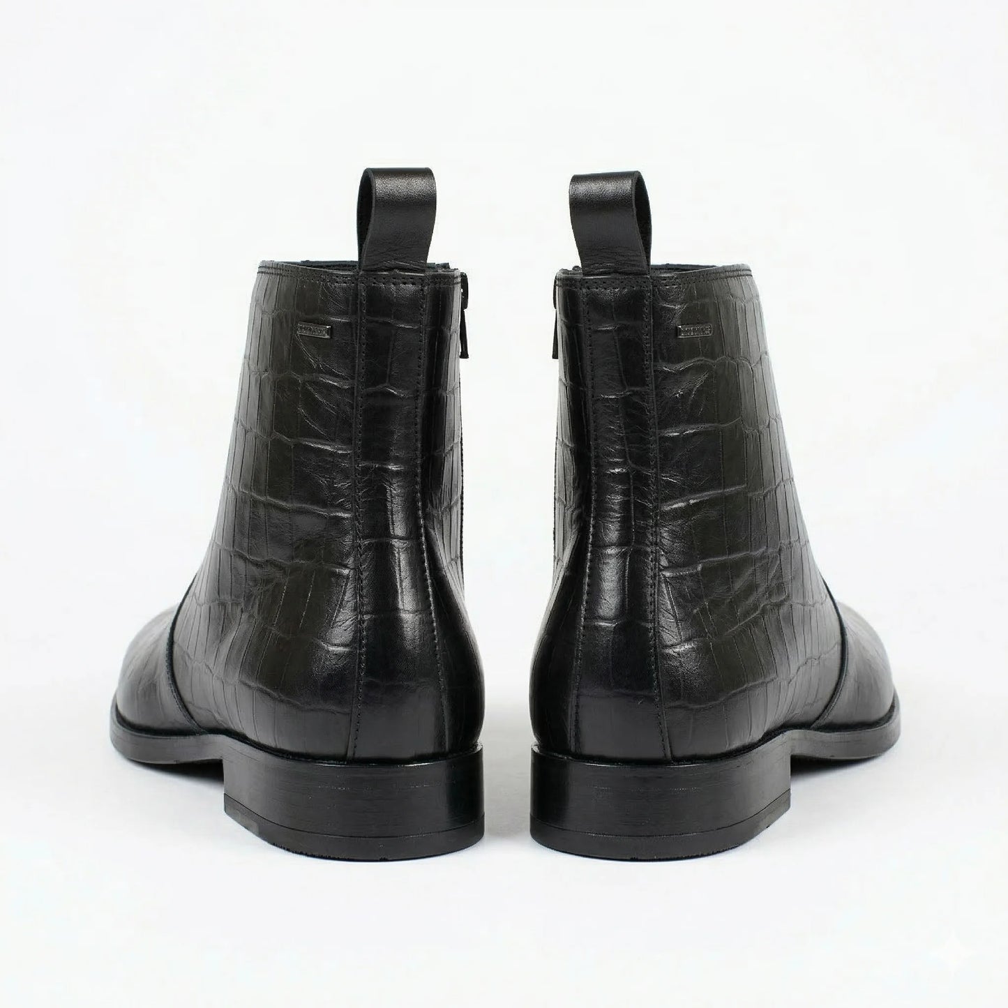 COACH Obsidian Glint Luxe Crocodile-Embossed Chelsea Boots