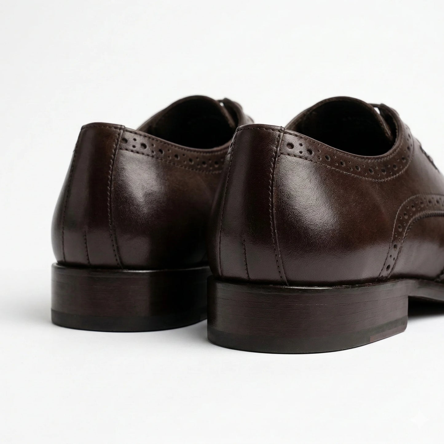 COACH Rustic Mahogany Elevated Fit Brogue Dress Shoes