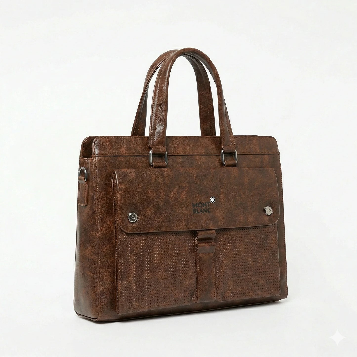 MONTBLANC Rustic Mahogany Luxe Leather Briefcase