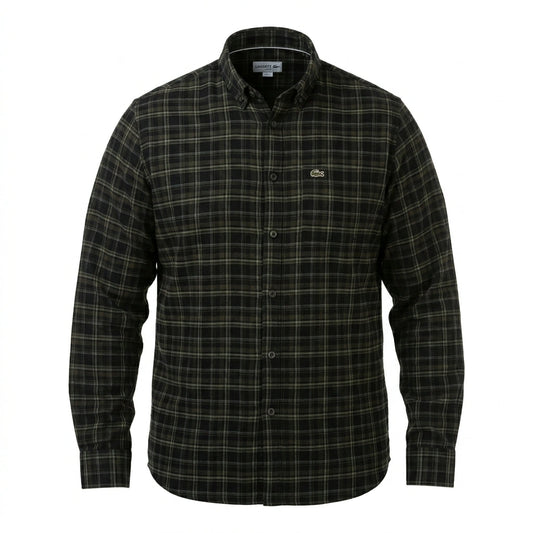 LACOSTE Mystic Pine Classic Fit Long Sleeve Flannel Shirt