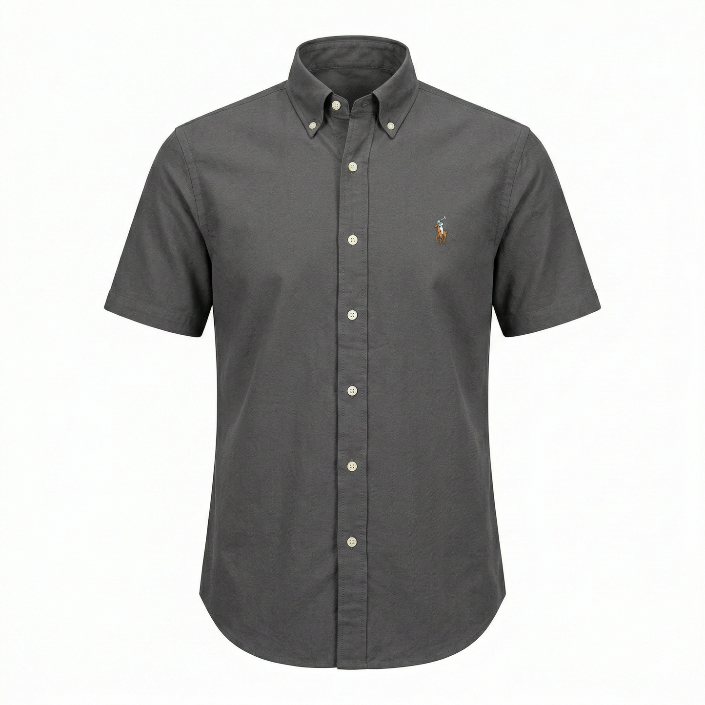 POLO RALPH LAUREN Twilight Ash Classic Fit Short Sleeve Linen Shirt