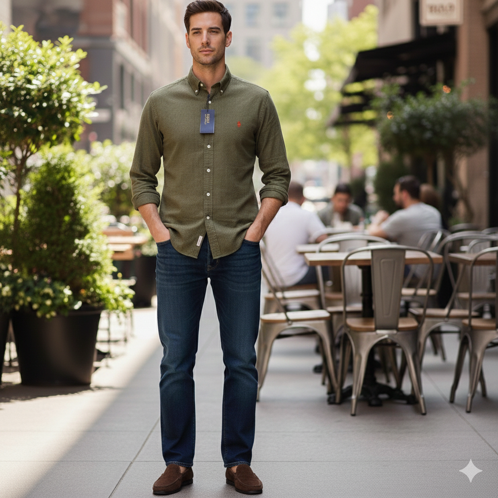 POLO RALPH LAUREN Lush Fern Classic Fit Long Sleeve Button-Up Shirt