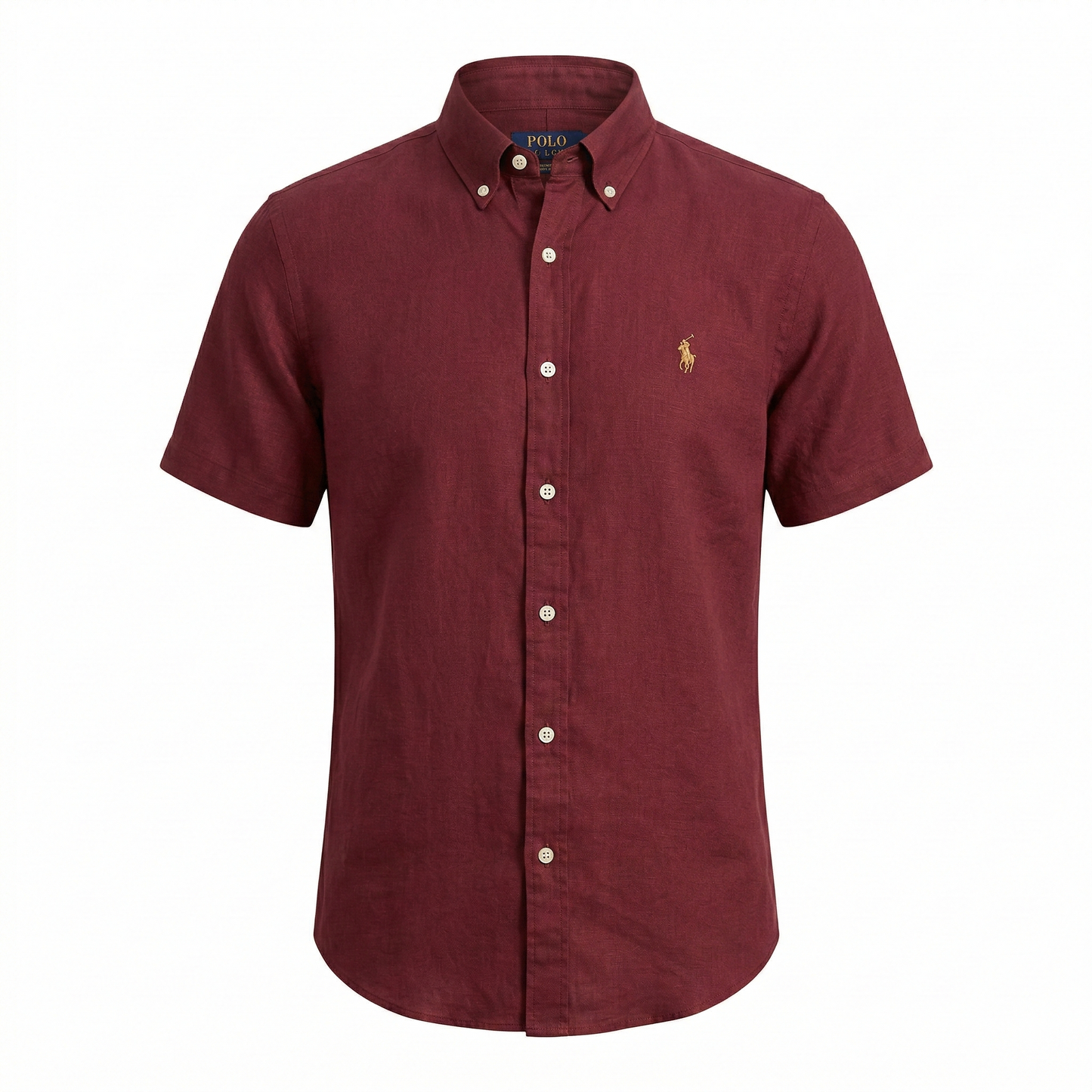 POLO Blazing Rose Classic Fit Short Sleeve Linen Shirt