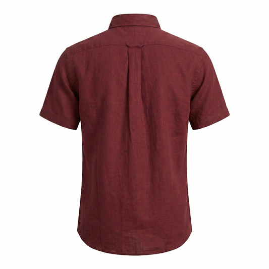 POLO Blazing Rose Classic Fit Short Sleeve Linen Shirt