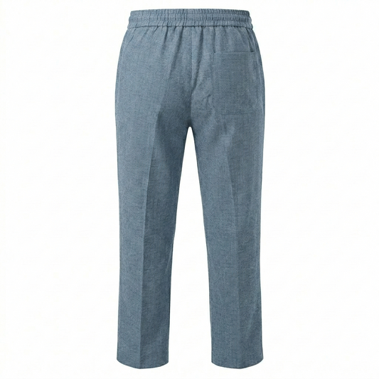 CALVIN KLEIN Tranquil Sky Relaxed Fit Linen-Blend Trousers
