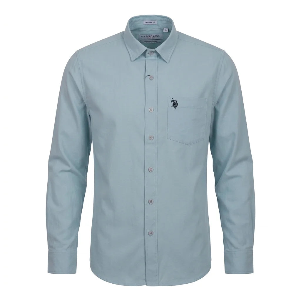 U.S. POLO ASSN. Prismatic Azure Tailored Fit Long Sleeve Shirt