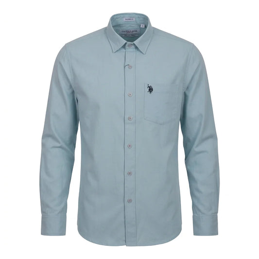U.S. POLO ASSN. Prismatic Azure Tailored Fit Long Sleeve Shirt