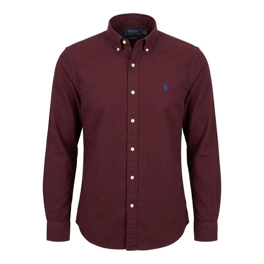 POLO RALPH LAUREN Crimson Sunset Custom Fit Long Sleeve Button-Down Shirt