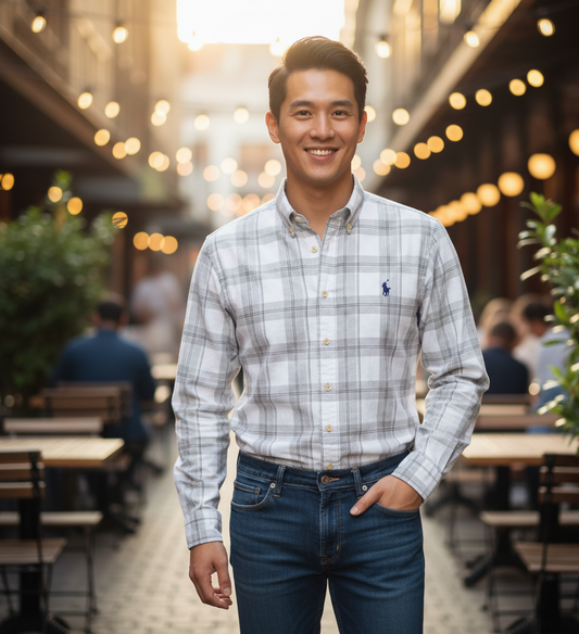 POLO RALPH LAUREN Serene Pebble Classic Fit Plaid Button-Down Shirt