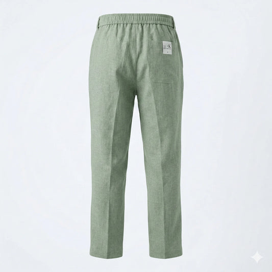 CALVIN KLEIN Tranquil Fern Relaxed Fit Linen Trousers