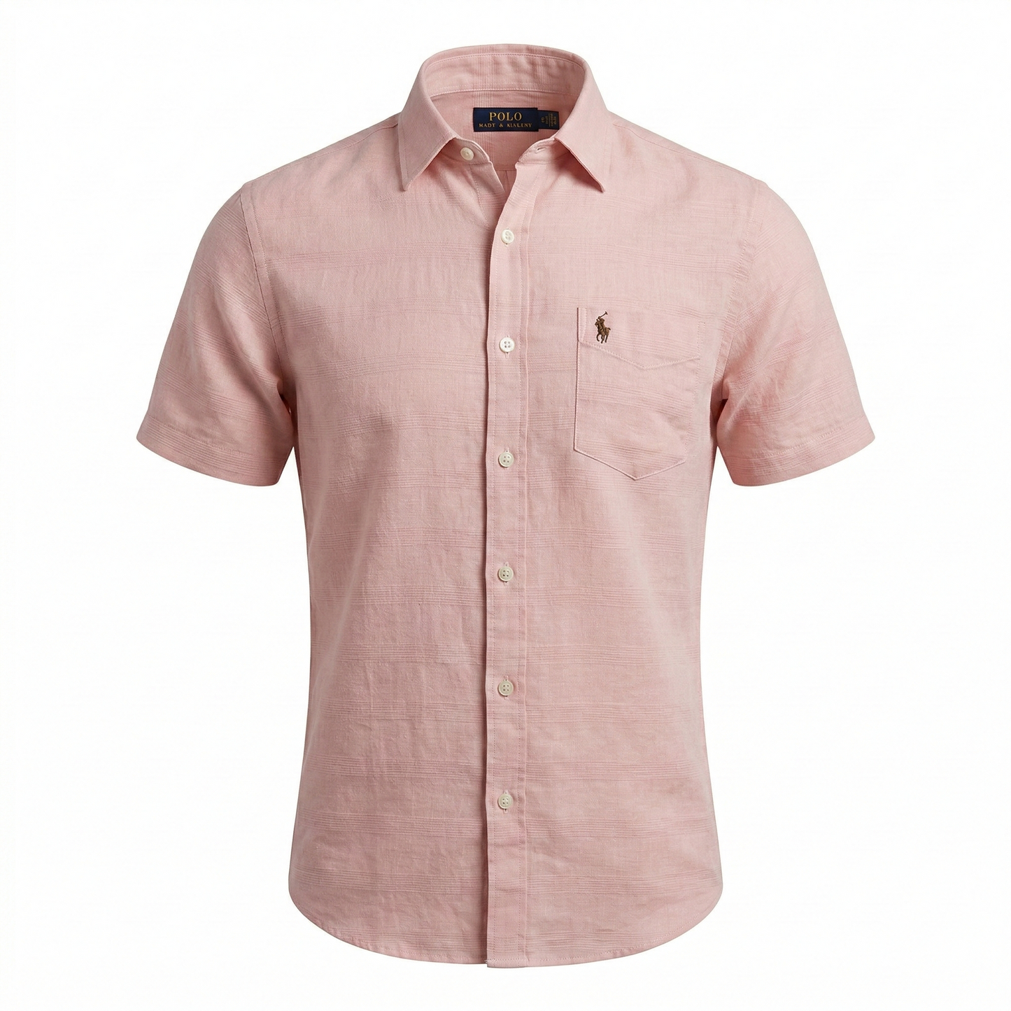 POLO Ralph Lauren Blush Mirage Slim Fit Short Sleeve Linen Shirt