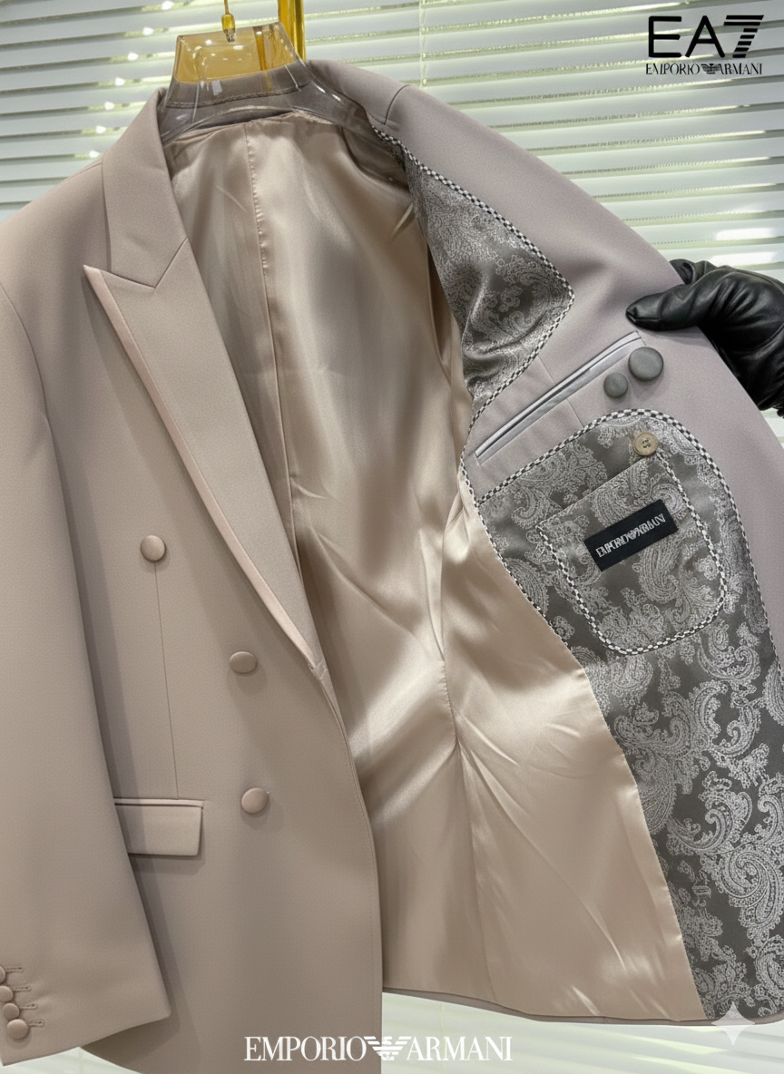 Armani Exchange-Breasted Beige Suit (Extremely Premium)