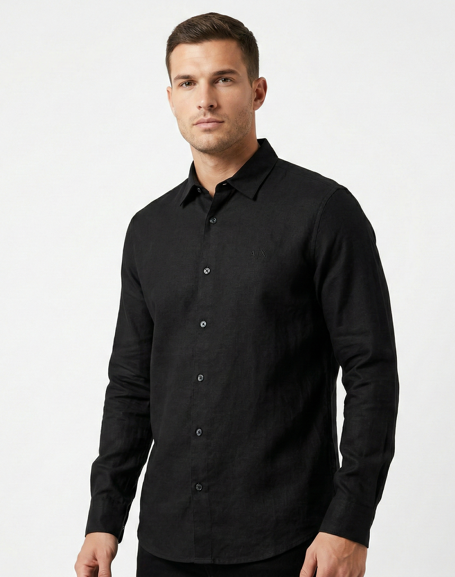 A|X Enchanted Onyx Classic Fit Long Sleeve Linen Shirt