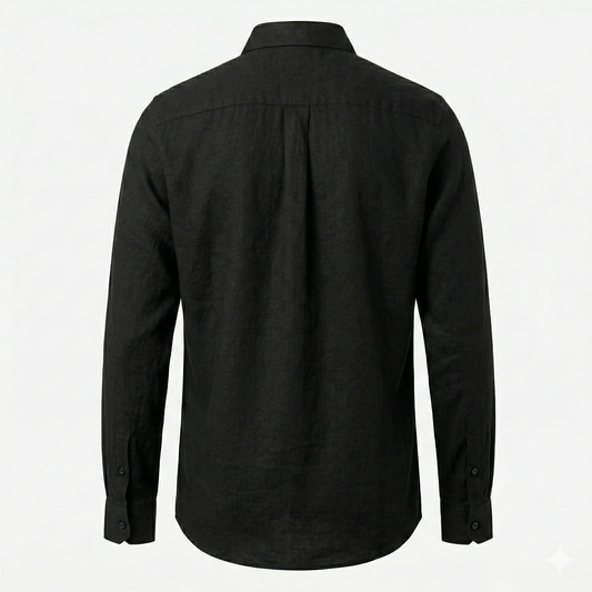 A|X Enchanted Onyx Classic Fit Long Sleeve Linen Shirt