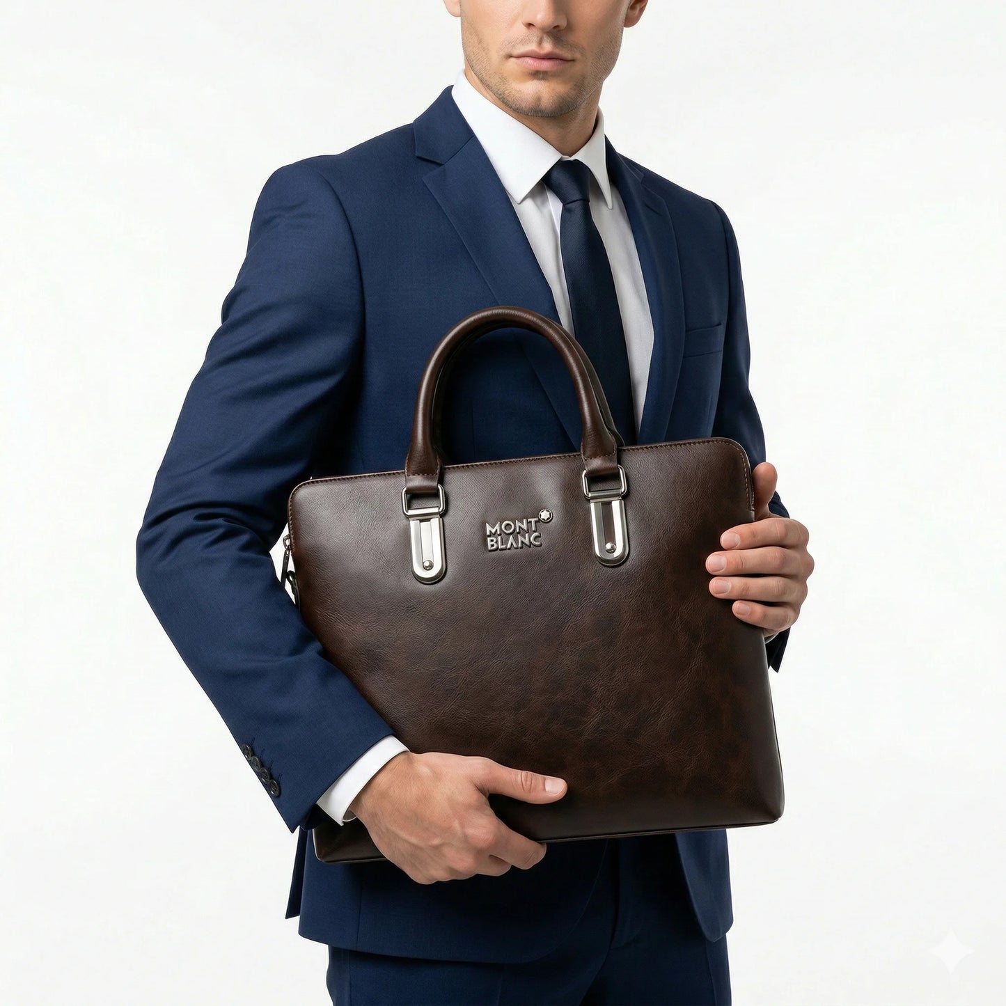 MONTBLANC Emberwood Luxe Leather Briefcase