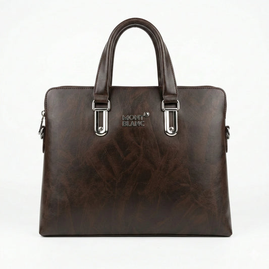 MONTBLANC Emberwood Luxe Leather Briefcase