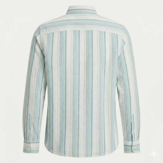 TOMMY HILFIGER Serene Aqua Tailored Fit Long Sleeve Button-Up Shirt