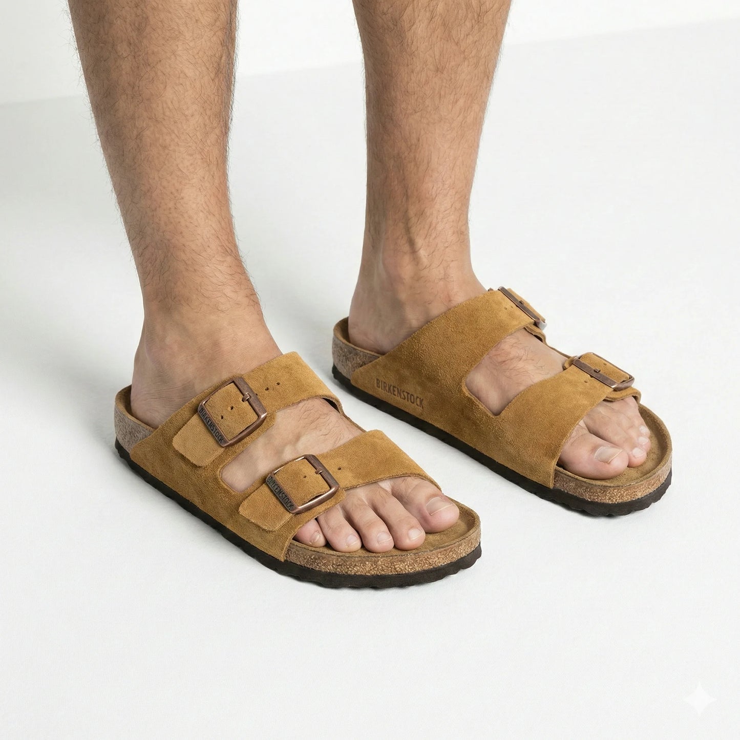 BIRKENSTOCK Golden Harvest Luxe Suede Arizona Sandals