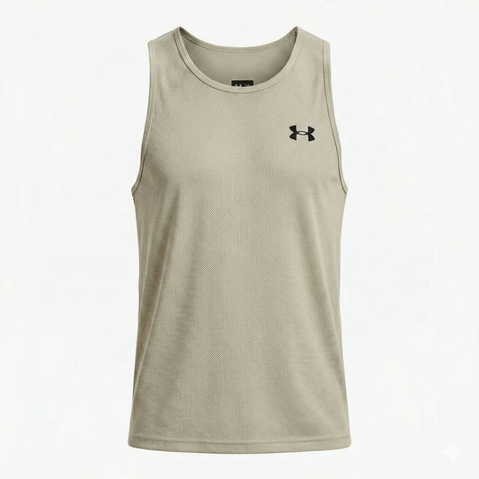 UNDER ARMOUR Verdant Moss Athletic Fit Sleeveless Performance Tank Top