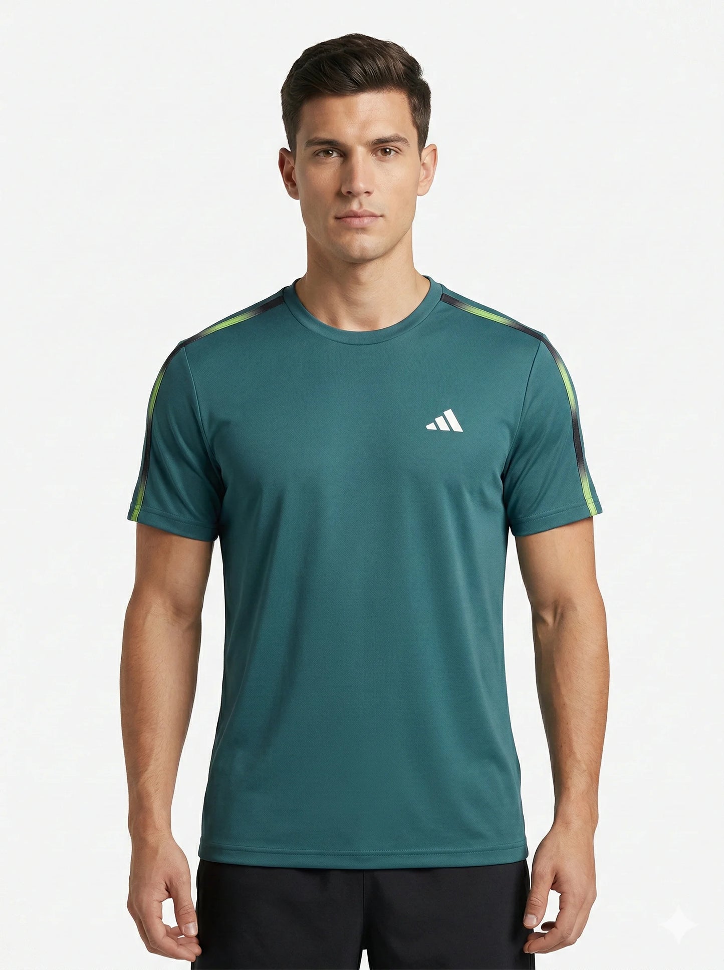 ADIDAS Luminous Emerald Athletic Fit Short Sleeve DRI FIT Training Tee