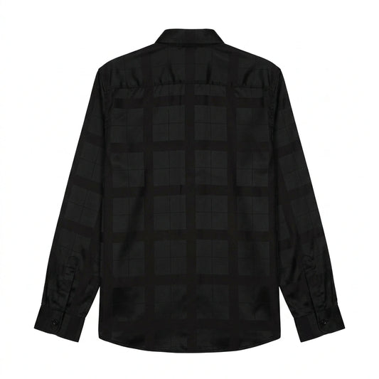 JACK & JONES Opulent Onyx Whisper Slim Fit Long Sleeve Shirt