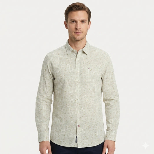 Tommy Hilfiger Geometric Print Long Sleeve Shirt