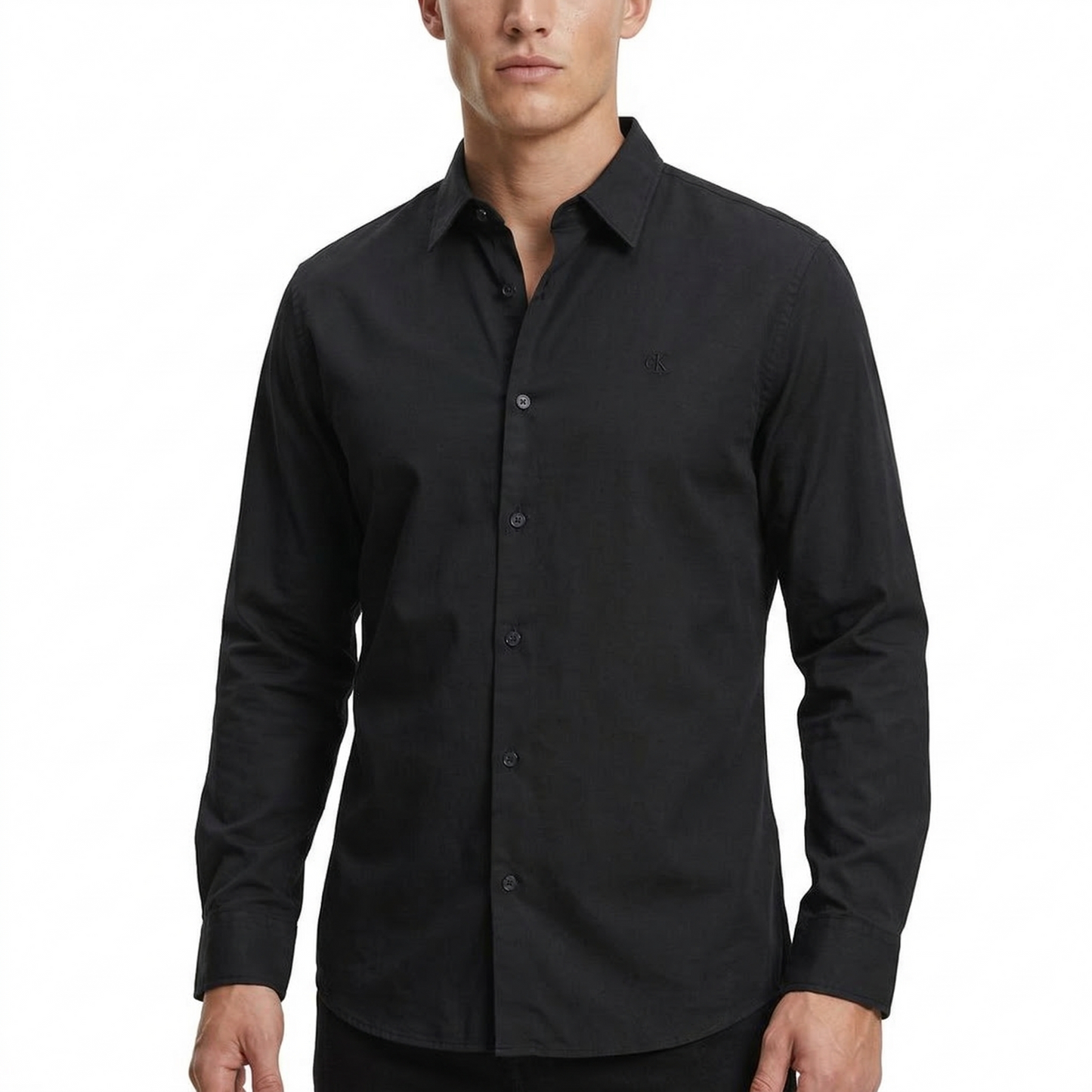 CALVIN KLEIN JEANS Ethereal Onyx Tailored Fit Long Sleeve Button-Up Shirt