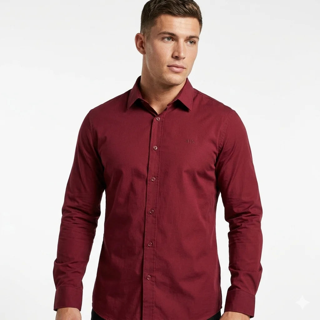 EMPORIO ARMANI Seraphic Amber Drift Tailored Fit Long Sleeve Shirt