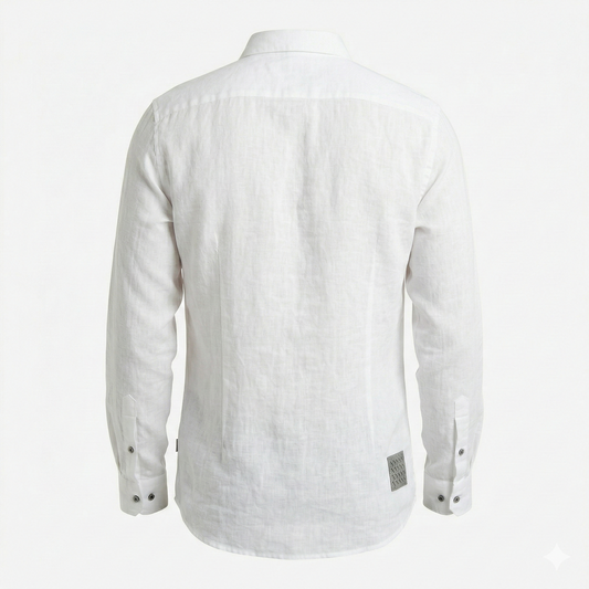 A|X Celestial Pearl Tailored Fit Long Sleeve Linen Shirt